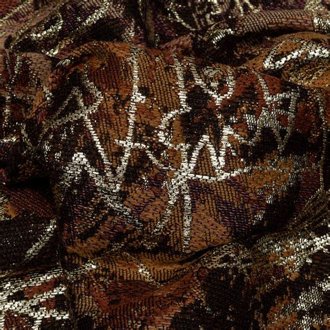 metallic gold fuzzy soft fabric|Italian Metallic Gold and Brown Abstract Wool Jacquard.